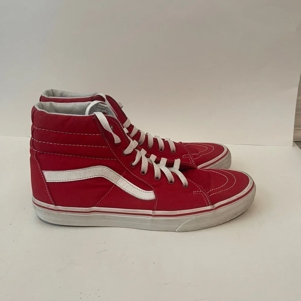 𝅺RED vans high top unisex men’s /women’s